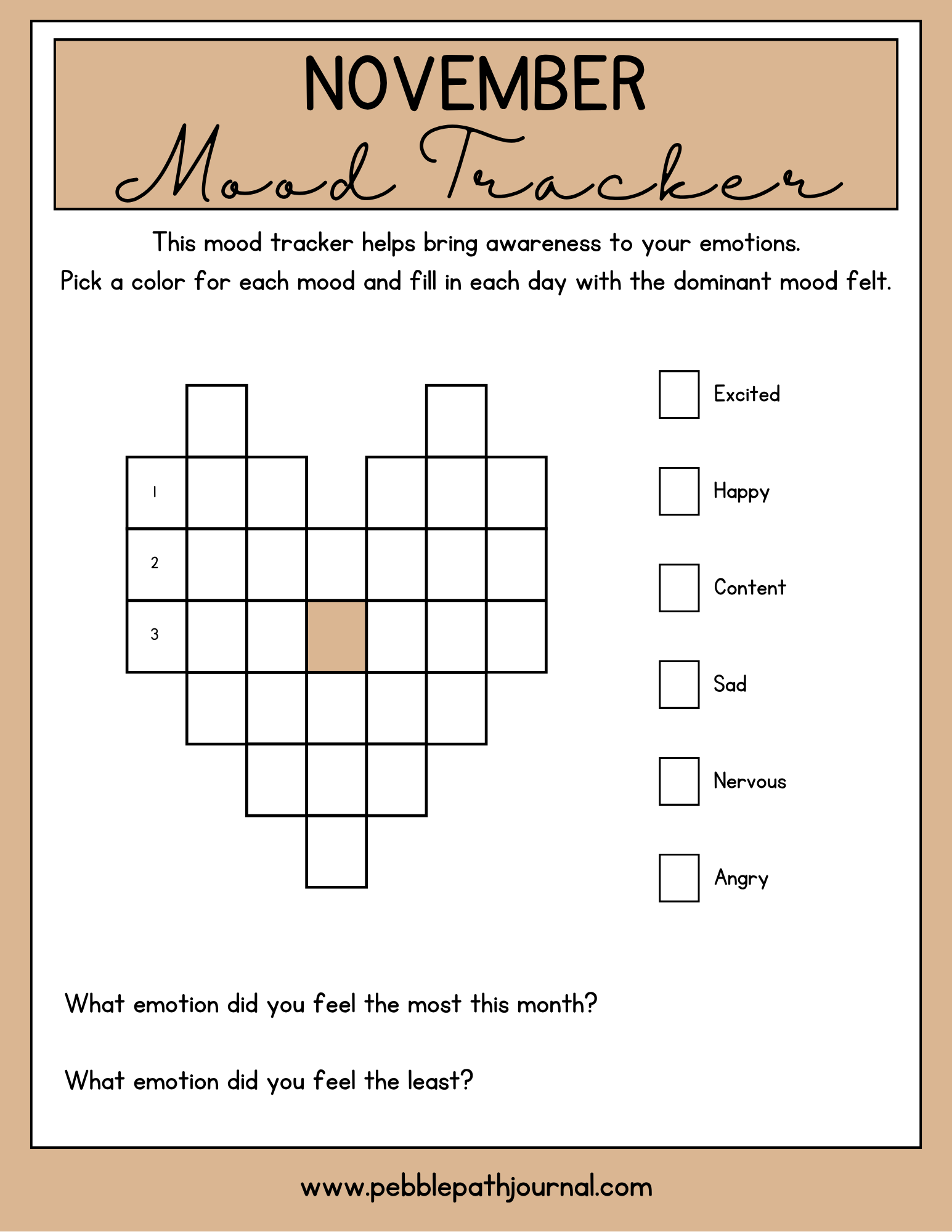 November Mood Tracker