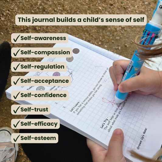 growth mindset and emotional regulation journal designed for elementary children