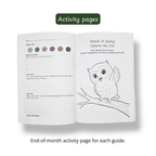 Internal Compass Journal by Pebble Path Journal. 90-day guided emotional regulation journal for kids ages 3–10. CBT, ACT and somatic therapy for children. Therapist-approved.