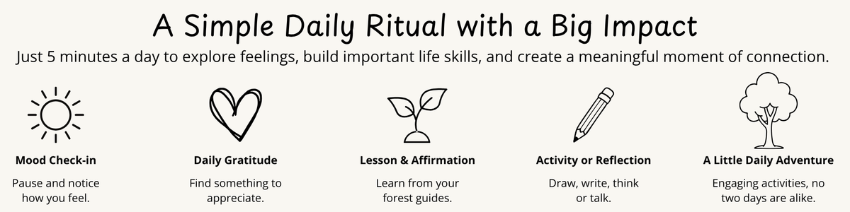 daily guided feelings journal for bedtime routine to reduce anxiety in kids