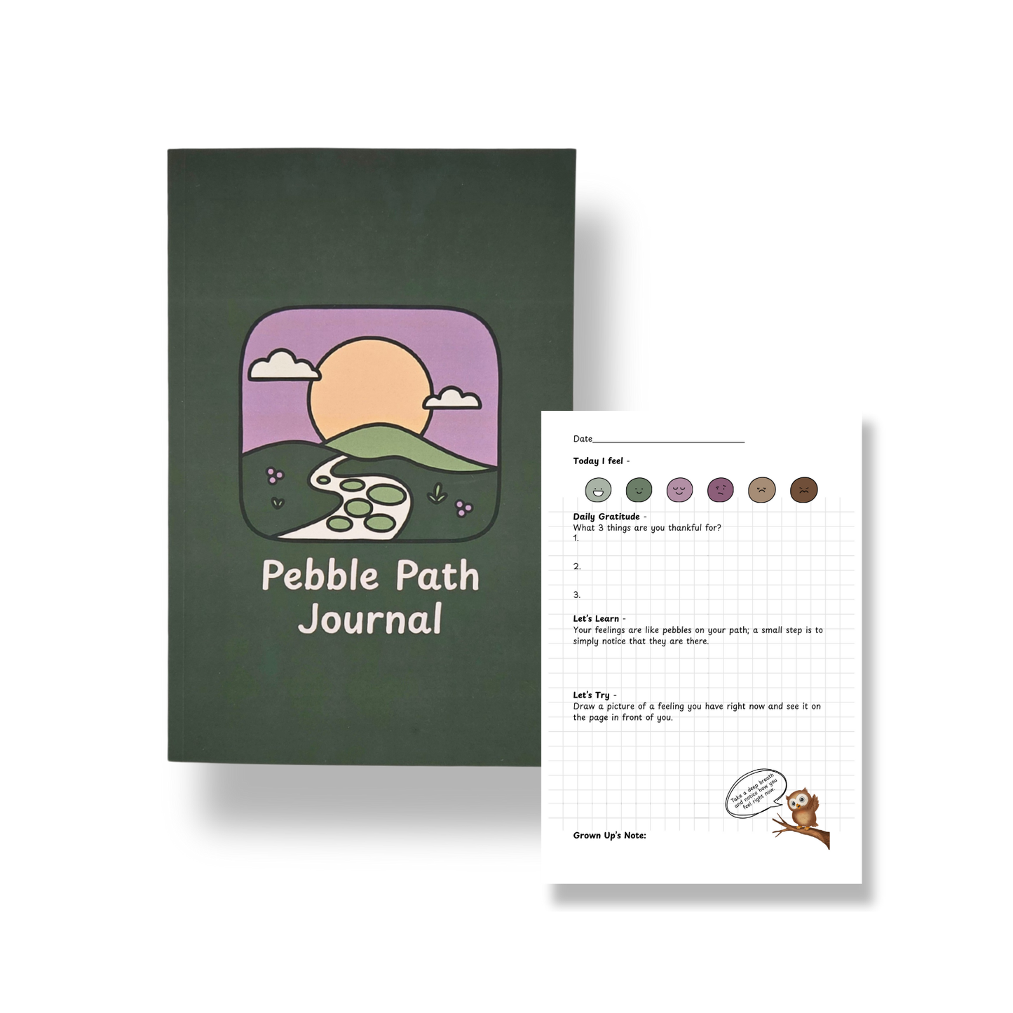 Internal Compass Journal — a therapist-approved 90-day emotional regulation journal for kids ages 3–10, grounded in CBT, ACT and somatic therapy by Pebble Path Journal.